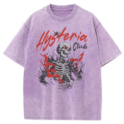 Hysteria Skull Washed T-Shirt - Image 3