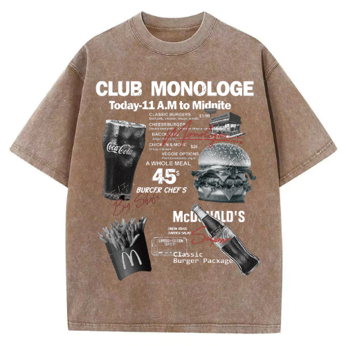 Vintage Fast Food Washed T-Shirt - Image 3