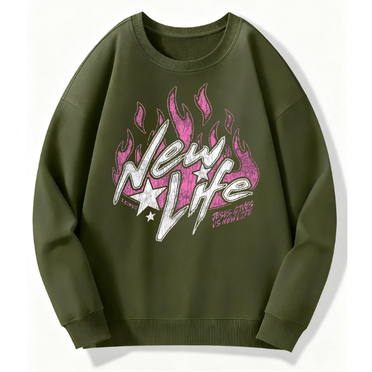 New Life Flames Sweatshirt - Image 2