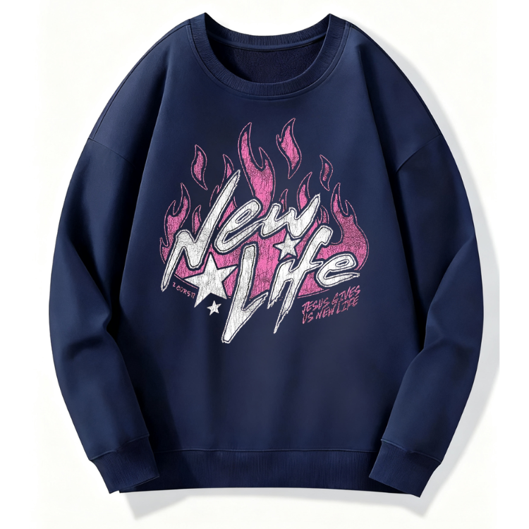 New Life Flames Sweatshirt - Image 3