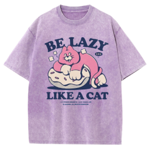 Lazy Cat Washed T-Shirt