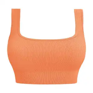 Peach Orange Soft Crop Camisole