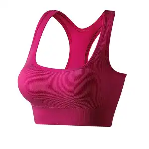 Hot Pink Racerback Seamless Workout Bra
