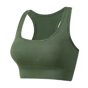 Olive Green Racerback Sports Bra